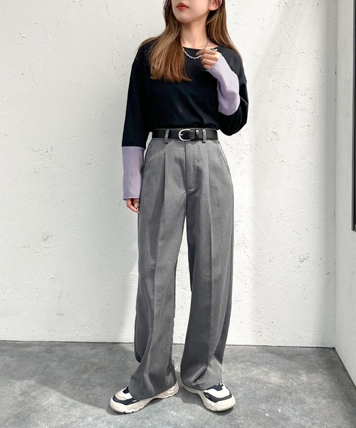 apres jour mignon(アプレジュールミニョン)の「袖シアー切り替えトップス【ZOZOTOWN限定アイテム】(Tシャツ/カットソー・レディース・ナチュラル/ブラック/オフホワイト・X-LARGE/フリー)」の16枚目の写真
