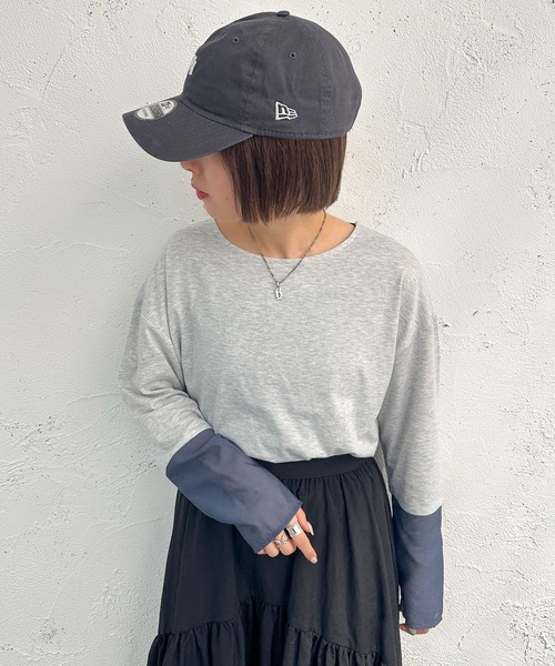 apres jour mignon(アプレジュールミニョン)の「袖シアー切り替えトップス【ZOZOTOWN限定アイテム】(Tシャツ/カットソー・レディース・ナチュラル/ブラック/オフホワイト・X-LARGE/フリー)」の19枚目の写真