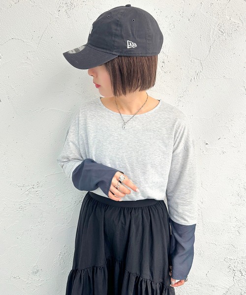 apres jour mignon(アプレジュールミニョン)の「袖シアー切り替えトップス【ZOZOTOWN限定アイテム】(Tシャツ/カットソー・レディース・ナチュラル/ブラック/オフホワイト・X-LARGE/フリー)」の20枚目の写真