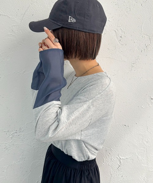 apres jour mignon(アプレジュールミニョン)の「袖シアー切り替えトップス【ZOZOTOWN限定アイテム】(Tシャツ/カットソー・レディース・ナチュラル/ブラック/オフホワイト・X-LARGE/フリー)」の21枚目の写真
