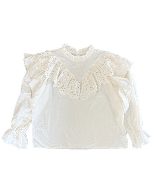 CREDONA（クレドナ）の「レースフリルカラーBL（シャツ/ブラウス・レディース・ブラック/アイボリー・FREE）」の21枚目の写真