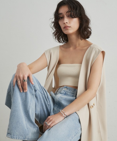 Aunt Marie's(アントマリーズ)の「リネンライクジレ ワンピース / 高身長向けサイズ展開有(ワンピース・レディース・ブラック/ベージュ・FREE/MT)」の18枚目の写真