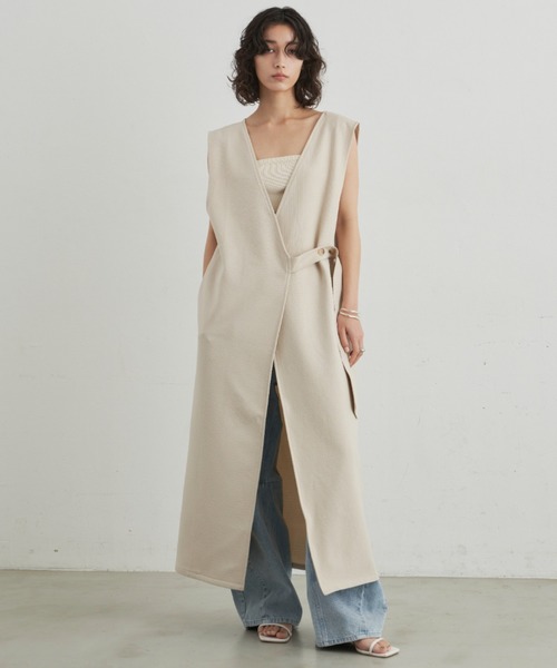 Aunt Marie's(アントマリーズ)の「リネンライクジレ ワンピース / 高身長向けサイズ展開有(ワンピース・レディース・ブラック/ベージュ・FREE/MT)」の14枚目の写真