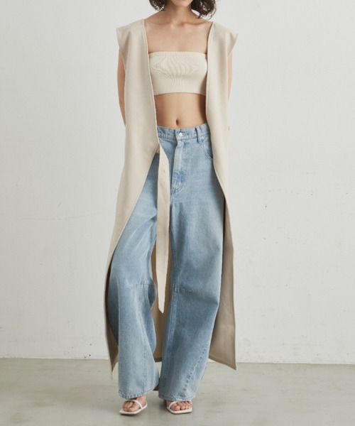 Aunt Marie's(アントマリーズ)の「リネンライクジレ ワンピース / 高身長向けサイズ展開有(ワンピース・レディース・ブラック/ベージュ・FREE/MT)」の5枚目の写真