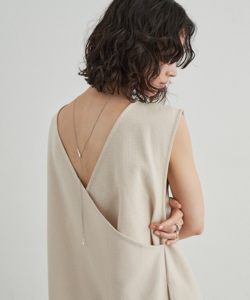 Aunt Marie's(アントマリーズ)の「リネンライクジレ ワンピース / 高身長向けサイズ展開有(ワンピース・レディース・ブラック/ベージュ・FREE/MT)」の13枚目の写真