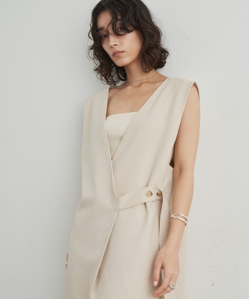 Aunt Marie's(アントマリーズ)の「リネンライクジレ ワンピース / 高身長向けサイズ展開有(ワンピース・レディース・ブラック/ベージュ・FREE/MT)」の8枚目の写真