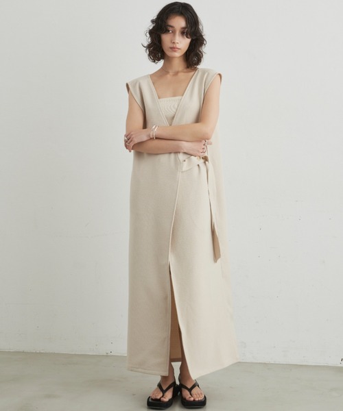 リネンライクジレワンピース AZUL BY MOUSSY | リネンライクジレワンピース (ワンピース