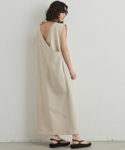 Aunt Marie's(アントマリーズ)の「リネンライクジレ ワンピース / 高身長向けサイズ展開有(ワンピース・レディース・ブラック/ベージュ・FREE/MT)」の20枚目の写真