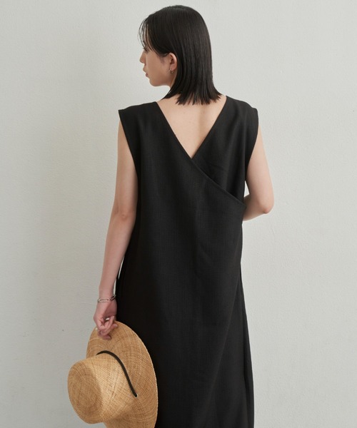 Aunt Marie's(アントマリーズ)の「リネンライクジレ ワンピース / 高身長向けサイズ展開有(ワンピース・レディース・ブラック/ベージュ・FREE/MT)」の7枚目の写真