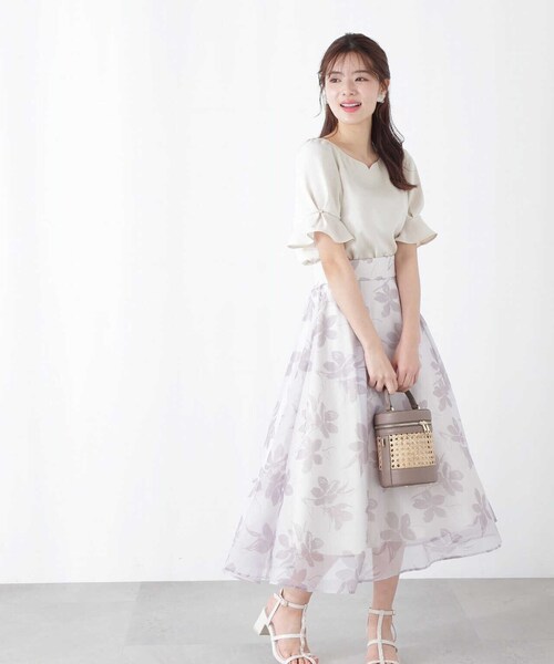 楽天市場】【SALE／10%OFF】タックフレアスリーブブラウス