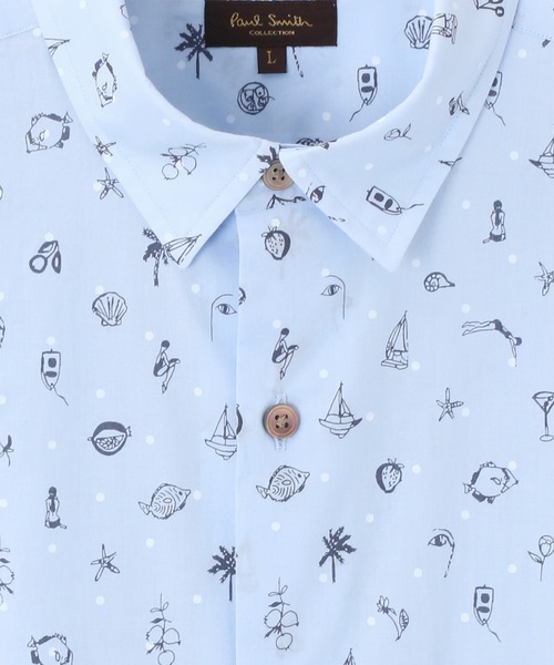 ポールスミス　ビーチスケッチ 長袖シャツ 絵画 春夏 メンズ M メンズ】PaulSmith ポールスミス 柄シャツ 長袖シャツ Mサイズ
