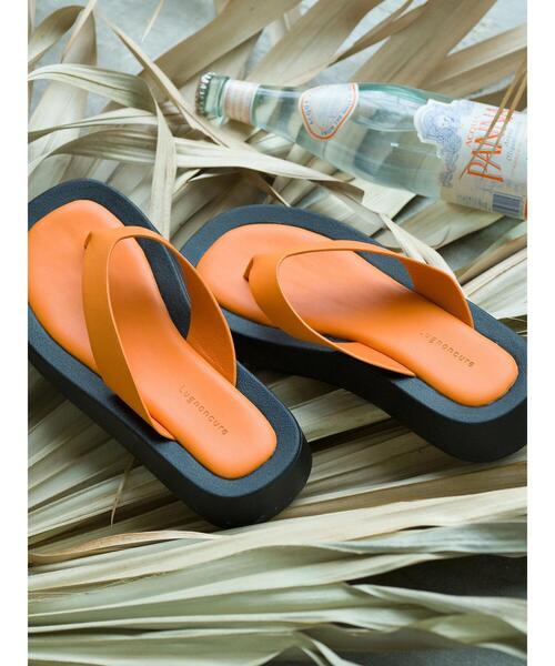 Lugnoncure（ルノンキュール）の「トングサンダル（サンダル・レディース・オレンジ/ブラック/オフホワイト・LARGE/MEDIUM）」の4枚目の写真