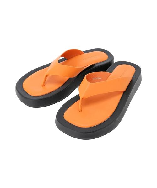 Lugnoncure（ルノンキュール）の「トングサンダル（サンダル・レディース・オレンジ/ブラック/オフホワイト・LARGE/MEDIUM）」の14枚目の写真