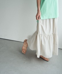 NYLON TIERED SKIRT