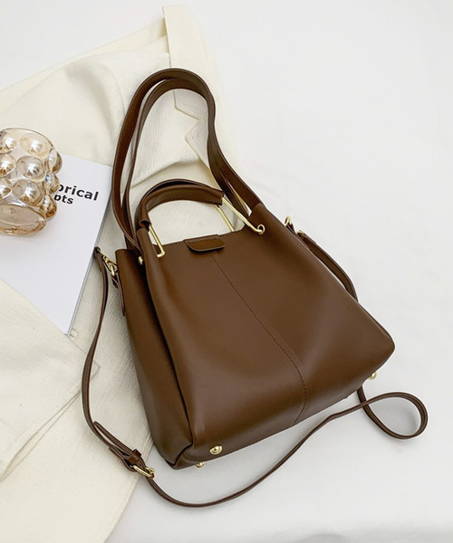 Amulet(アミュレット)の「ダブルハンドルショルダーバッグ(ショルダーバッグ・レディース・ベージュ/ブラウン/ホワイト/ブラック・F)」の20枚目の写真