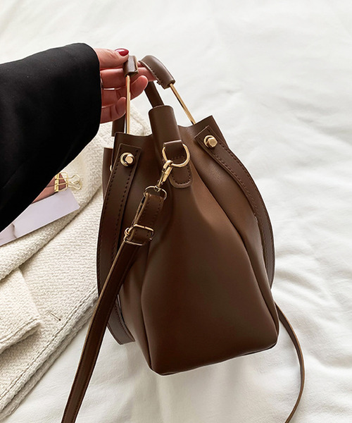 Amulet(アミュレット)の「ダブルハンドルショルダーバッグ(ショルダーバッグ・レディース・ベージュ/ブラウン/ホワイト/ブラック・F)」の8枚目の写真