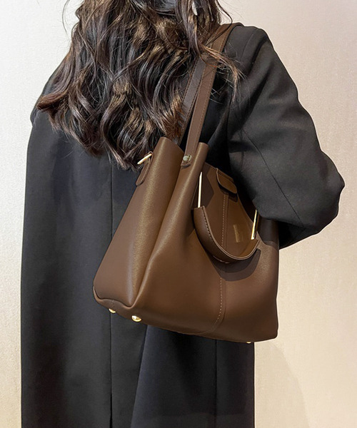 Amulet(アミュレット)の「ダブルハンドルショルダーバッグ(ショルダーバッグ・レディース・ベージュ/ブラウン/ホワイト/ブラック・F)」の21枚目の写真