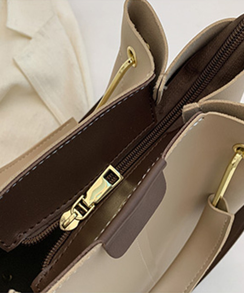 Amulet(アミュレット)の「ダブルハンドルショルダーバッグ(ショルダーバッグ・レディース・ベージュ/ブラウン/ホワイト/ブラック・F)」の12枚目の写真