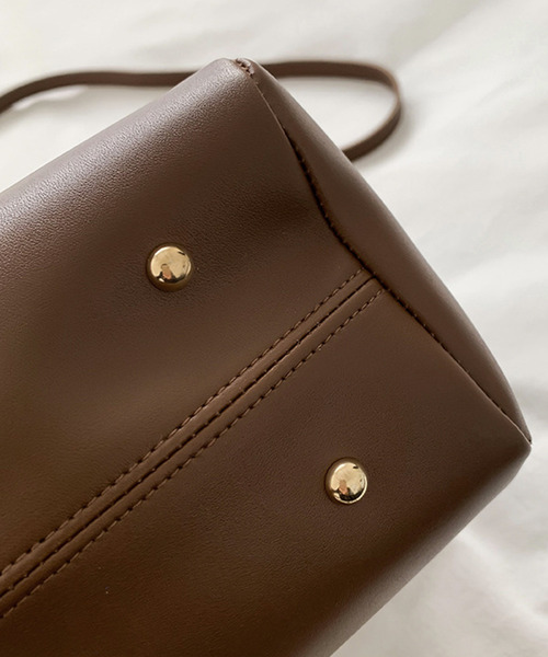 Amulet(アミュレット)の「ダブルハンドルショルダーバッグ(ショルダーバッグ・レディース・ベージュ/ブラウン/ホワイト/ブラック・F)」の16枚目の写真