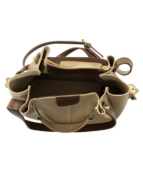 Amulet(アミュレット)の「ダブルハンドルショルダーバッグ(ショルダーバッグ・レディース・ベージュ/ブラウン/ホワイト/ブラック・F)」の13枚目の写真