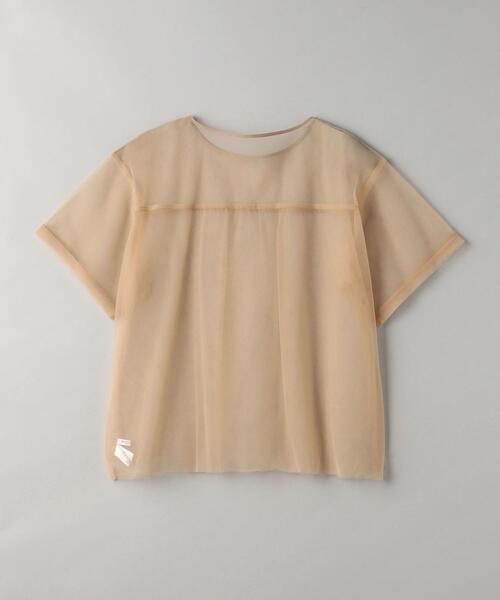 BEAUTY&YOUTH UNITED ARROWS（ビューティーアンドユースユナイテッドアローズ）の「ナイロンチュール レイヤード ショートスリーブ プルオーバー -ウォッシャブル-（シャツ/ブラウス・レディース・ブラック/ベージュ・FREE）」の14枚目の写真