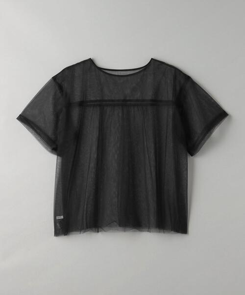 BEAUTY&YOUTH UNITED ARROWS（ビューティーアンドユースユナイテッドアローズ）の「ナイロンチュール レイヤード ショートスリーブ プルオーバー -ウォッシャブル-（シャツ/ブラウス・レディース・ブラック/ベージュ・FREE）」の20枚目の写真