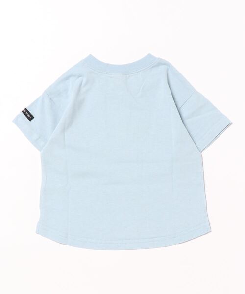 petit main(プティマイン)の「【接触冷感】アップリケロゴTシャツ(Tシャツ/カットソー・キッズ・オフホワイト/クリーム/ライトブルー/ダークブラウン・90cm/80cm/100cm/110cm/130cm/120cm)」の5枚目の写真