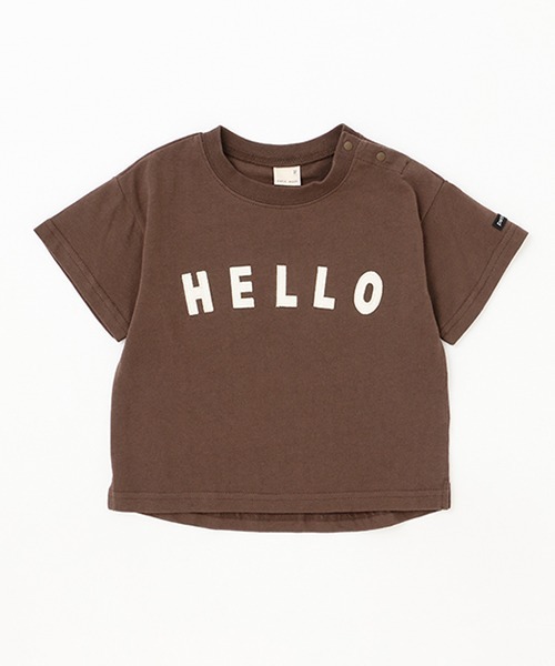 petit main(プティマイン)の「【接触冷感】アップリケロゴTシャツ(Tシャツ/カットソー・キッズ・オフホワイト/クリーム/ライトブルー/ダークブラウン・90cm/80cm/100cm/110cm/130cm/120cm)」の3枚目の写真