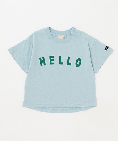petit main(プティマイン)の「【接触冷感】アップリケロゴTシャツ(Tシャツ/カットソー・キッズ・オフホワイト/クリーム/ライトブルー/ダークブラウン・90cm/80cm/100cm/110cm/130cm/120cm)」の4枚目の写真