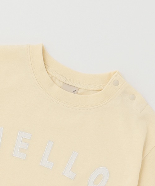 petit main(プティマイン)の「【接触冷感】アップリケロゴTシャツ(Tシャツ/カットソー・キッズ・オフホワイト/クリーム/ライトブルー/ダークブラウン・90cm/80cm/100cm/110cm/130cm/120cm)」の8枚目の写真