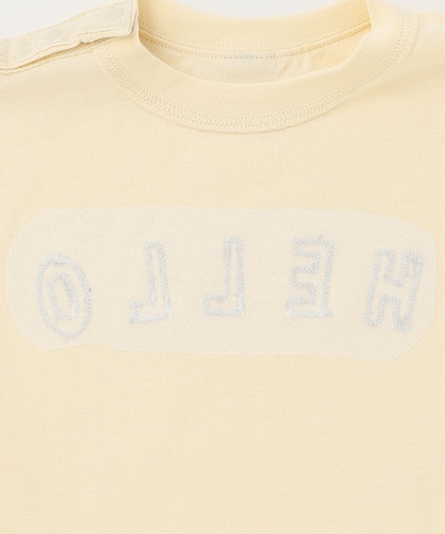 petit main(プティマイン)の「【接触冷感】アップリケロゴTシャツ(Tシャツ/カットソー・キッズ・オフホワイト/クリーム/ライトブルー/ダークブラウン・90cm/80cm/100cm/110cm/130cm/120cm)」の11枚目の写真