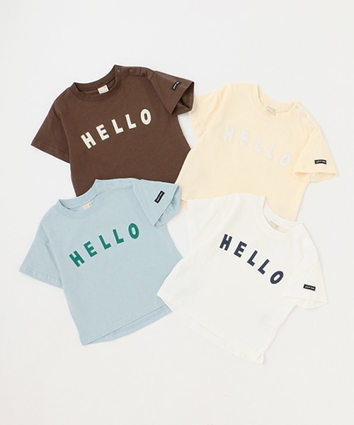 petit main(プティマイン)の「【接触冷感】アップリケロゴTシャツ(Tシャツ/カットソー・キッズ・オフホワイト/クリーム/ライトブルー/ダークブラウン・90cm/80cm/100cm/110cm/130cm/120cm)」の14枚目の写真