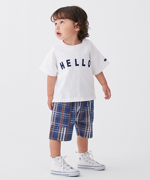 petit main(プティマイン)の「【接触冷感】アップリケロゴTシャツ(Tシャツ/カットソー・キッズ・オフホワイト/クリーム/ライトブルー/ダークブラウン・90cm/80cm/100cm/110cm/130cm/120cm)」の18枚目の写真