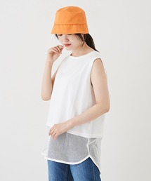 CUBE SUGAR（キューブシュガー）の「WEB限定カットソー×メッシュラウンド裾タンクトップ（タンクトップ）」