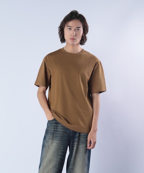 Cloudstyle(クラウドスタイル)の「【Cloudstyle】オーバーサイズフィット Tシャツ/ カットソー(Tシャツ/カットソー・メンズ・ホワイト/キャメル/ネイビー/ブラック/ライトグリーン・LARGE/X-LARGE/MEDIUM)」の6枚目の写真
