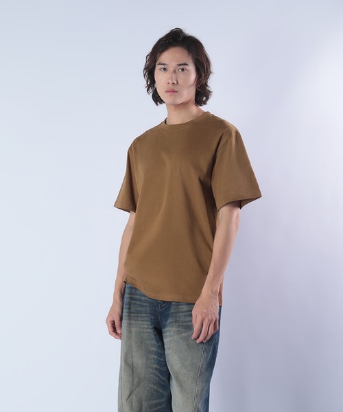 Cloudstyle(クラウドスタイル)の「【Cloudstyle】オーバーサイズフィット Tシャツ/ カットソー(Tシャツ/カットソー・メンズ・ホワイト/キャメル/ネイビー/ブラック/ライトグリーン・LARGE/X-LARGE/MEDIUM)」の8枚目の写真