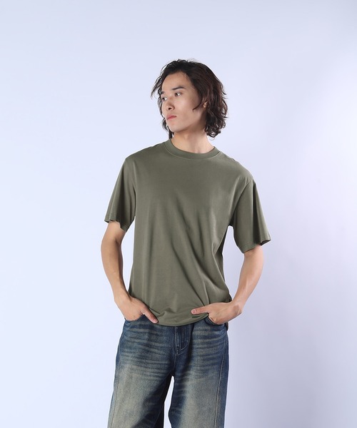 Cloudstyle(クラウドスタイル)の「【Cloudstyle】オーバーサイズフィット Tシャツ/ カットソー(Tシャツ/カットソー・メンズ・ホワイト/キャメル/ネイビー/ブラック/ライトグリーン・LARGE/X-LARGE/MEDIUM)」の13枚目の写真