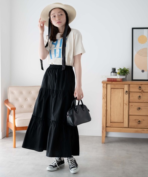 WEGO（ウィゴー）の「WEGO/ロゴデザインTシャツ（Tシャツ/カットソー・レディース・オフホワイト/ブラック/ホワイト系その他/ホワイト・FREE）」の6枚目の写真