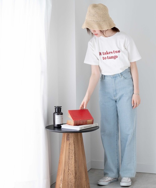 WEGO（ウィゴー）の「WEGO/ロゴデザインTシャツ（Tシャツ/カットソー・レディース・オフホワイト/ブラック/ホワイト系その他/ホワイト・FREE）」の5枚目の写真