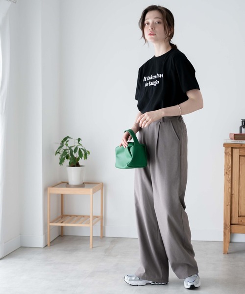 WEGO（ウィゴー）の「WEGO/ロゴデザインTシャツ（Tシャツ/カットソー・レディース・オフホワイト/ブラック/ホワイト系その他/ホワイト・FREE）」の8枚目の写真