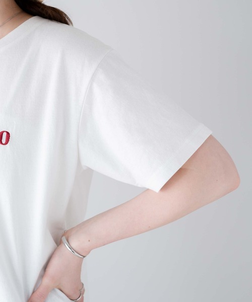 WEGO（ウィゴー）の「WEGO/ロゴデザインTシャツ（Tシャツ/カットソー・レディース・オフホワイト/ブラック/ホワイト系その他/ホワイト・FREE）」の10枚目の写真