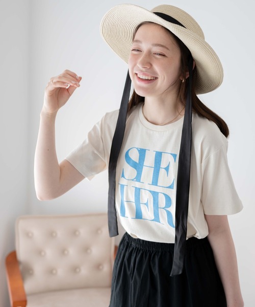 WEGO（ウィゴー）の「WEGO/ロゴデザインTシャツ（Tシャツ/カットソー・レディース・オフホワイト/ブラック/ホワイト系その他/ホワイト・FREE）」の16枚目の写真