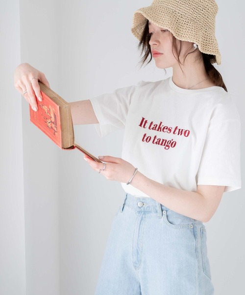 WEGO（ウィゴー）の「WEGO/ロゴデザインTシャツ（Tシャツ/カットソー・レディース・オフホワイト/ブラック/ホワイト系その他/ホワイト・FREE）」の13枚目の写真