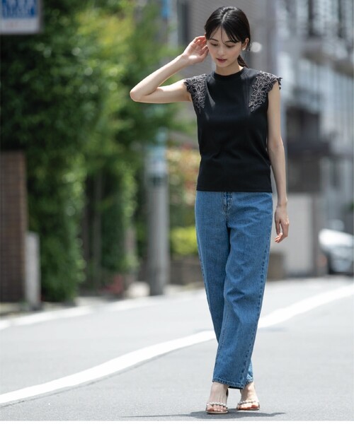 index（インデックス）の「◆レーススリーブトップス【洗濯機洗い可】（Tシャツ/カットソー・レディース・ホワイト系/ライトグレー/ブラック・36/38/42/40）」の12枚目の写真