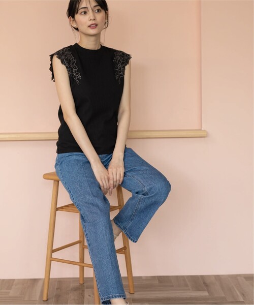 index（インデックス）の「◆レーススリーブトップス【洗濯機洗い可】（Tシャツ/カットソー・レディース・ホワイト系/ライトグレー/ブラック・36/38/42/40）」の18枚目の写真
