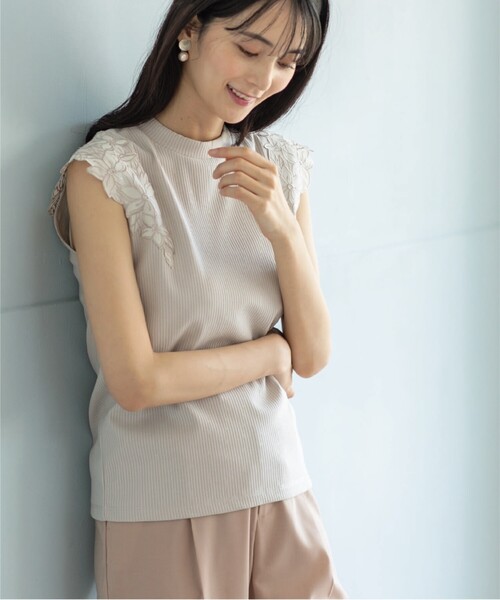 index（インデックス）の「◆レーススリーブトップス【洗濯機洗い可】（Tシャツ/カットソー・レディース・ホワイト系/ライトグレー/ブラック・36/38/42/40）」の21枚目の写真