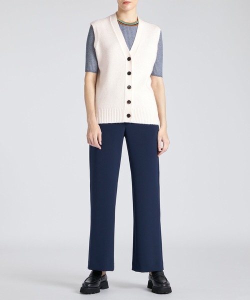 Paul Smith（ポールスミス）の「ニットベスト / 235202 372N（ベスト・レディース・オフホワイト/ブラック・MEDIUM）」の9枚目の写真