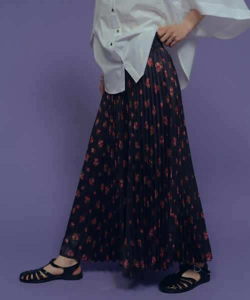 manana suerte(マニャーナスエルテ)の「vintageプリントプリーツスカート(スカート・レディース・オレンジ/ミント/ピンク/ブラック・FREE)」の18枚目の写真