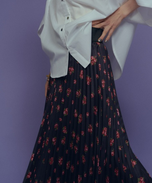 manana suerte(マニャーナスエルテ)の「vintageプリントプリーツスカート(スカート・レディース・オレンジ/ミント/ピンク/ブラック・FREE)」の15枚目の写真