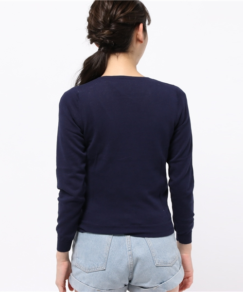 earth music&ecology（アースミュージックアンドエコロジー）の「【自宅で洗濯OK!】ウォッシャブル長袖カーディガン（カーディガン/ボレロ・レディース・ピンク/レッド/グリーン/LT.Gray/ブルー/オフホワイト/ブラック/ブルーグリーン/オレンジ/ロイヤルブルー/ネイビー/イエロー・SMALL/MEDIUM）」の15枚目の写真